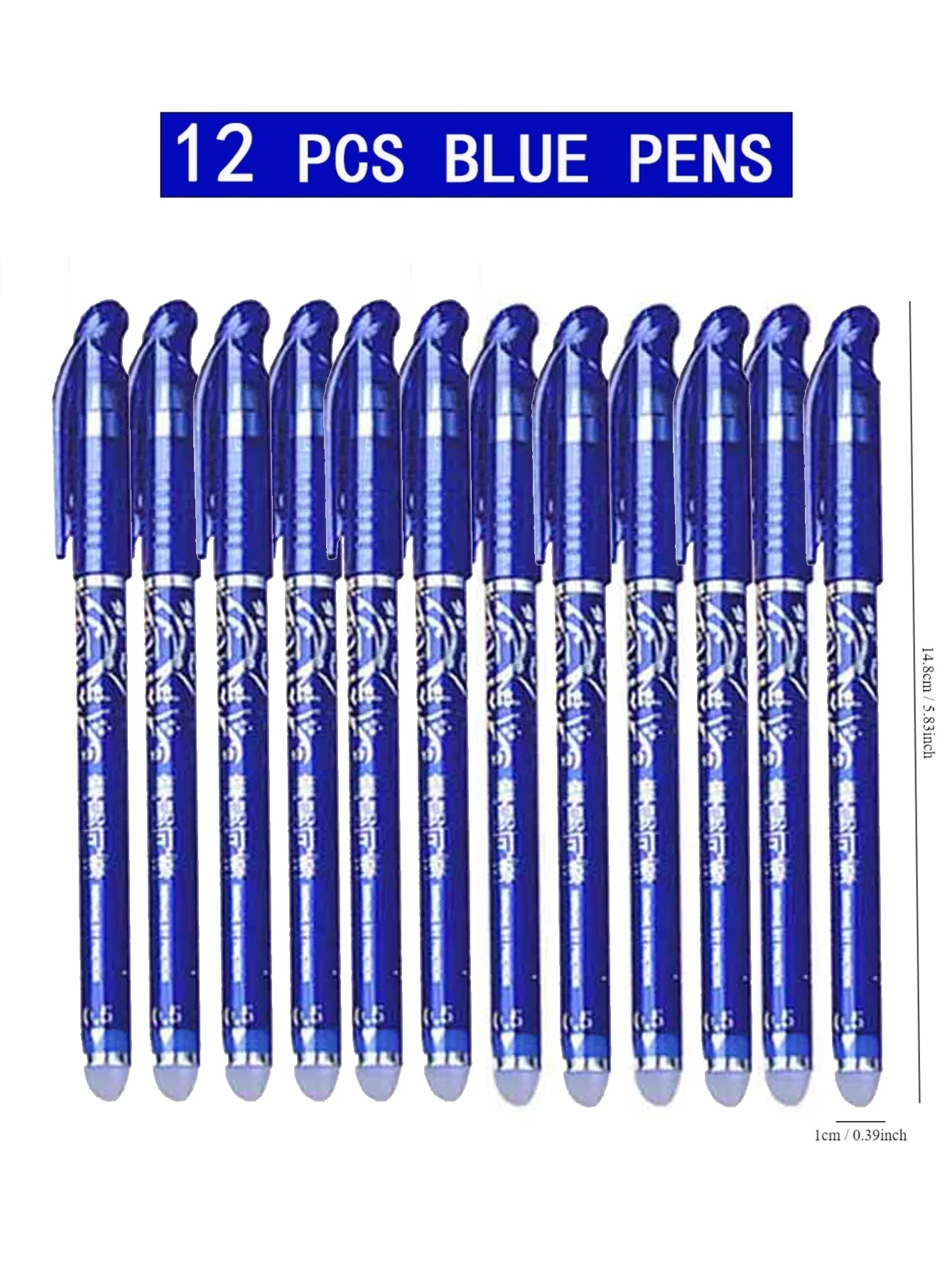 Kawaii Erasable Gel Pens Refills Set 0.5 Mm Fine Point Blue Ballpoint Pen for Writing Stationery Office School Supplies Qme