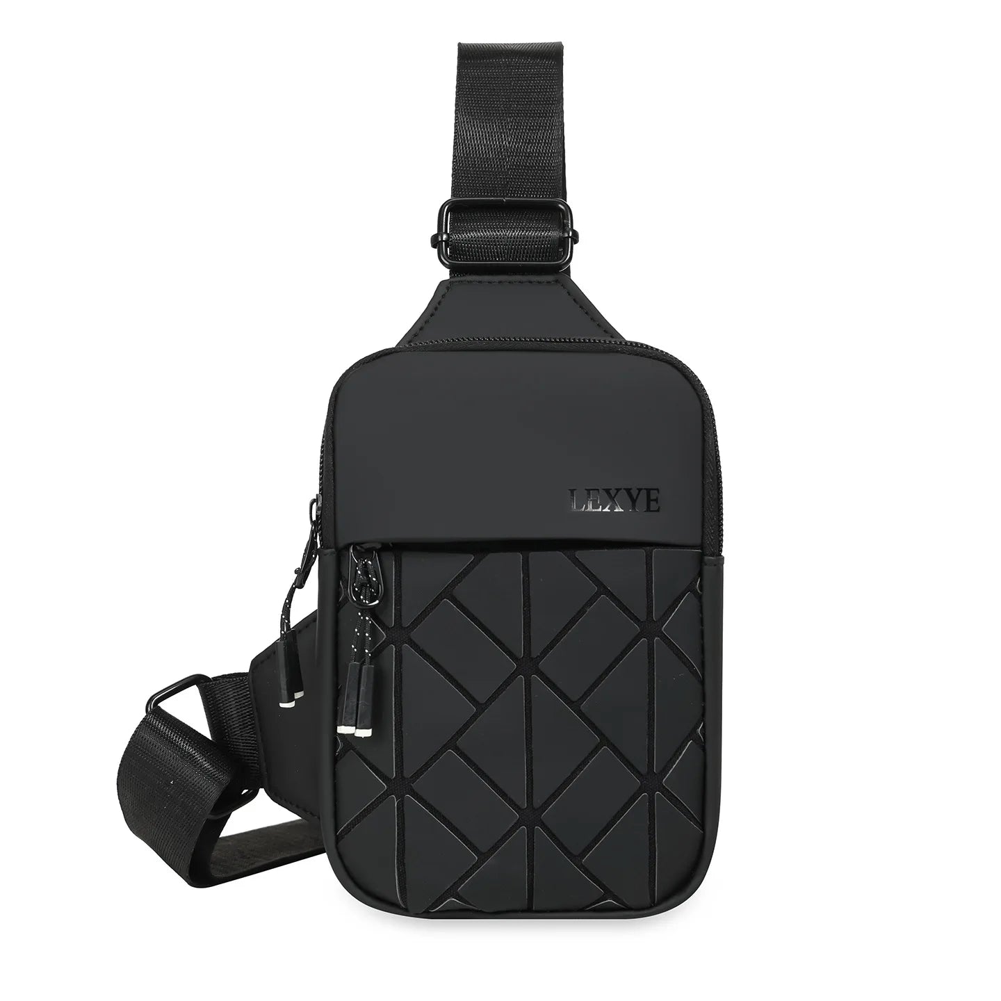 Universal Crossbody Small Bag Casual Rhombus Grid Shoulder Fashion Qme black