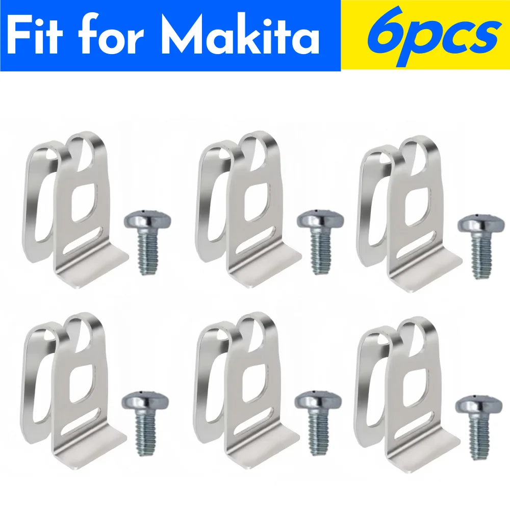 2-6PCS Electric Drill Belt Hook Cordless Drills Wrench Holder Clip Hooks Tool Fit for Dewalt/Makita/Milwaukee Impact Drills Tool Qme For Makita 6pcs