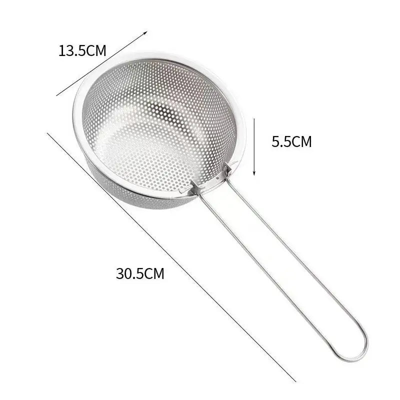 Pasta Basket Blanching Stainless Steel Fry Spaghetti Strainer Noodles Qme round