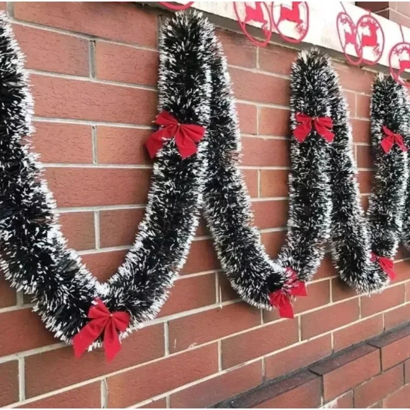 Christmas Tinsel Ribbons Green Cane Ribbon Garland Xmas Tree Hanging Pendent Xmas Ribbons Wreath Ornaments Party Home Decoration Qme