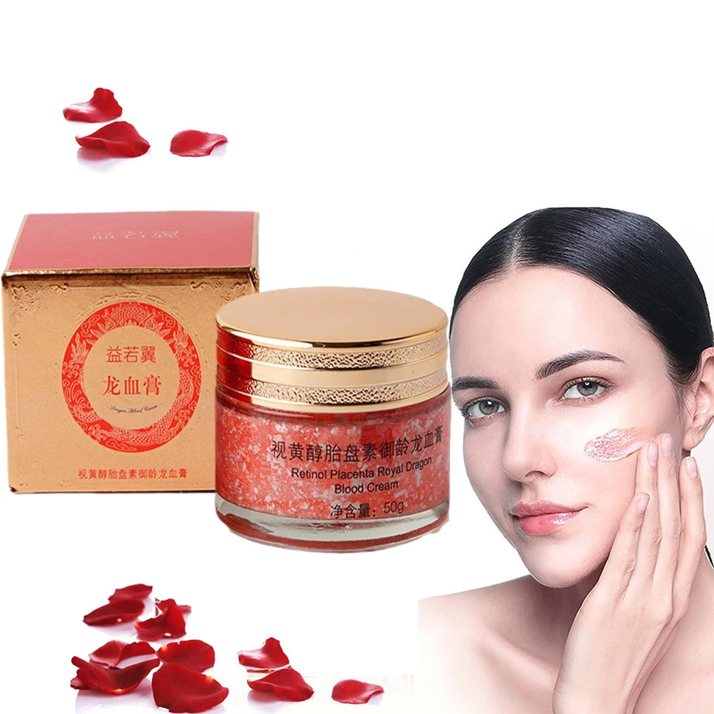 Dragons Blood Easy Cream, Retinol Placenta Dragon Blood Face Cream, Anti Wrinkle Cream For Women Rejuvenate Skin Care 50g Qme