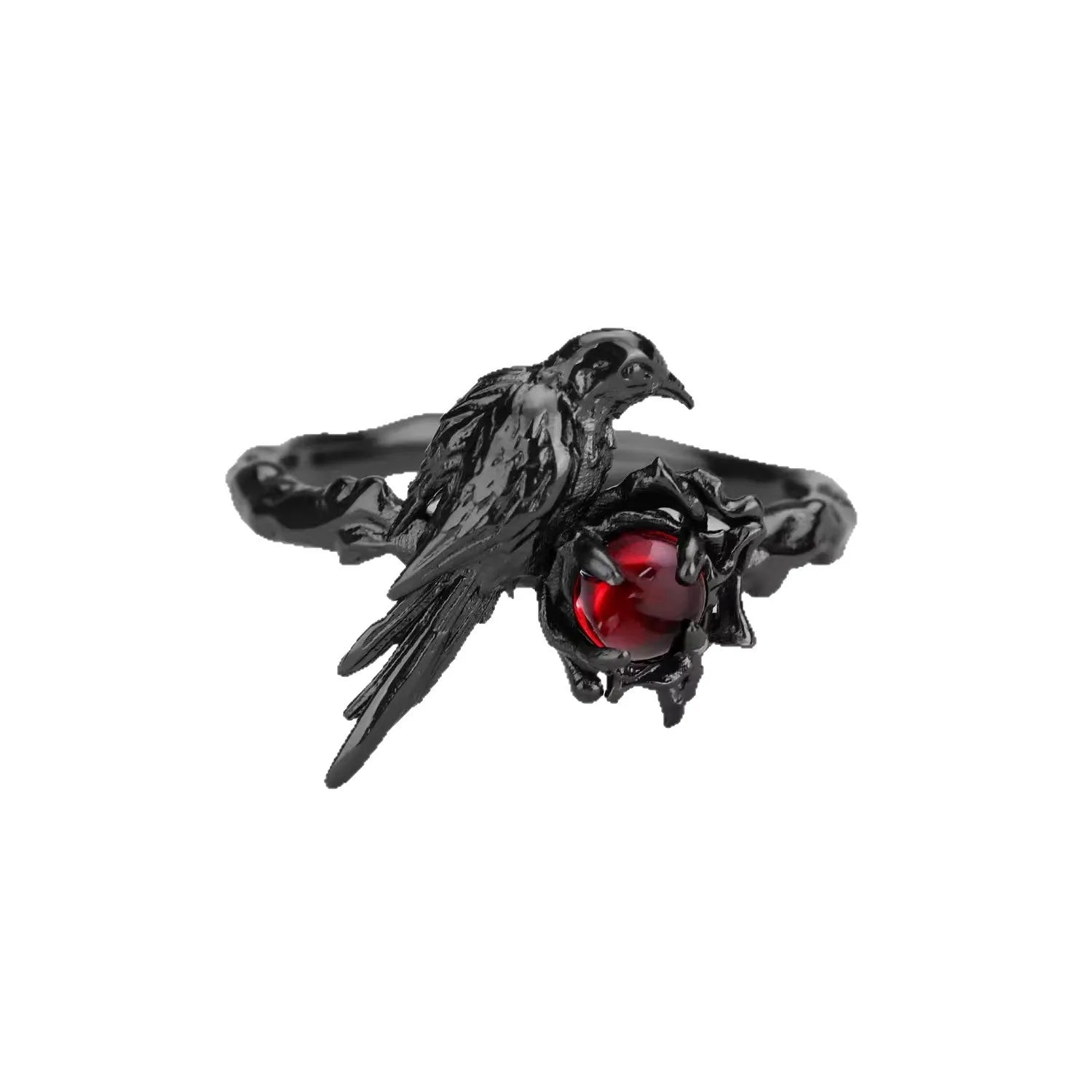fashion Retro new Sense of design Rings Crow Unisex dark Adjustable Opening Ring Accessories Jewelry Gifts Halloween Props Qme resizable 695