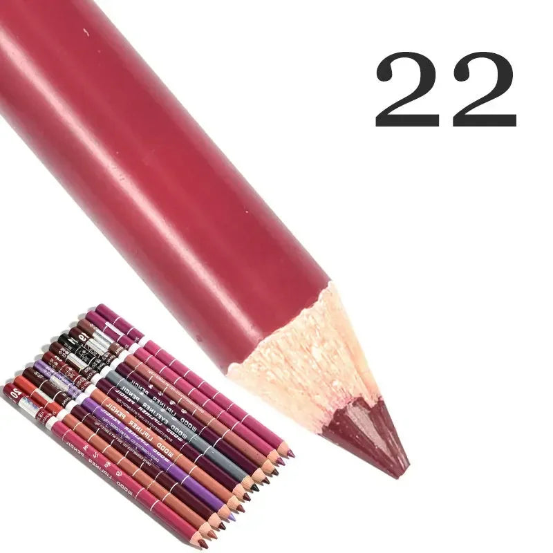 28Color Antifouling Lip Liner Professional Lipstick Pen Precise Waterproof Lip Outline Pencil Lip Makeup Lasting Eyeliner Creamy Qme 22