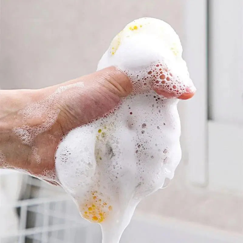 5 Double-sided Dishwashing Sponge Pot Scouring Pad Home Kitchen Qme