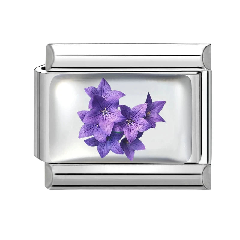 Fashion African Daisy Iris Peony Rose Flower Butterfly Italian Charm Fit 9MM Stainless Steel Bracelet Women Men DIY Jewelry Gift Qme Style 10