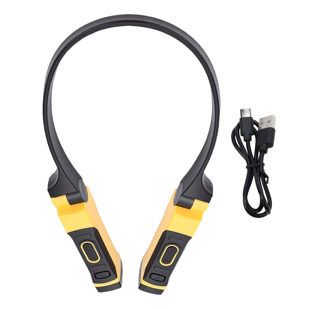 Outdoor Neck Light USB Charging High Brightness Camping Light Rechargeable LED Neck Reading Light Qme YELLOW