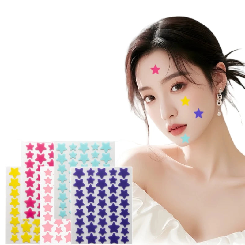 40 Patch/Pcs Stars Acne Patches Hydrocolloid Pimple Patch Removes Blackheads Pimples Stickers Acne Remover Star Pimple Patches Qme