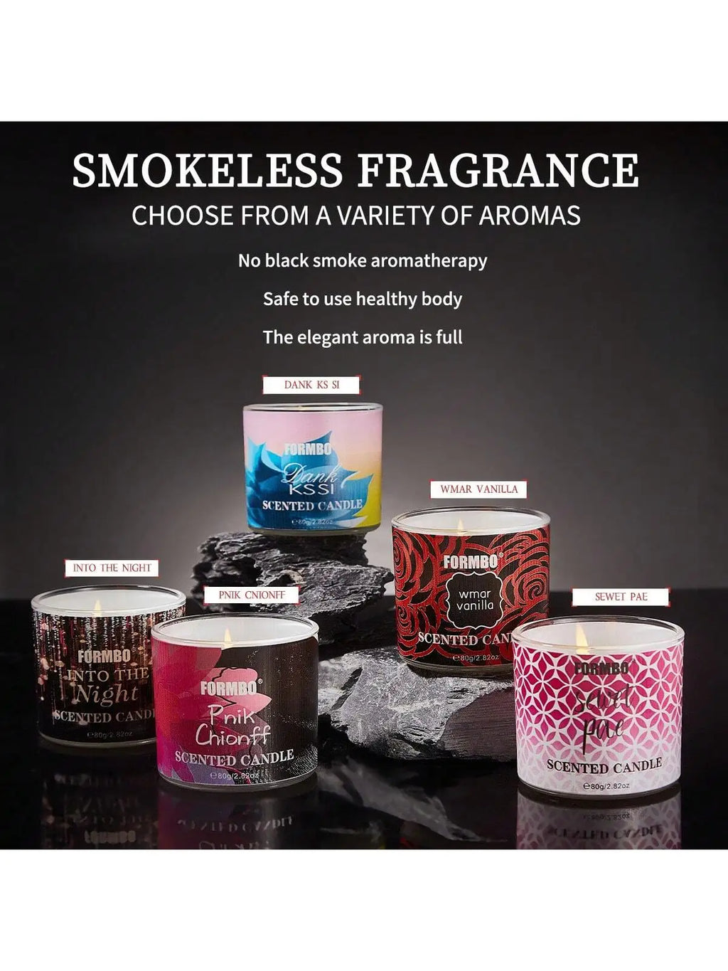 Smokeless Aromatherapy Candle Ornaments Home Indoor Long-lasting Qme