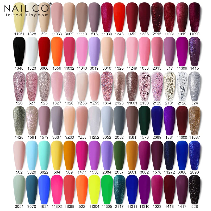 NAILCO Plum Gel Nail Polish Matte Coat Autumn Winter Semi Permanent Qme