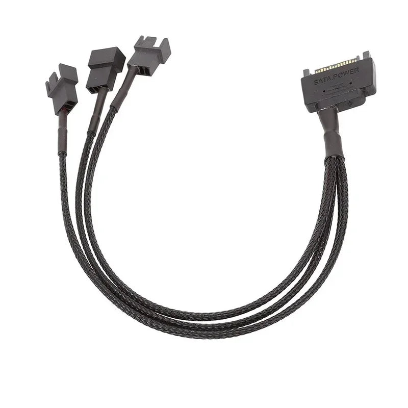 30CM 4Pin To 3-way Y Splitter Cable Fan 4-pin To 3x4Pin/3Pin PC Computer Notebook Computer Accessories Extension Cable Qme