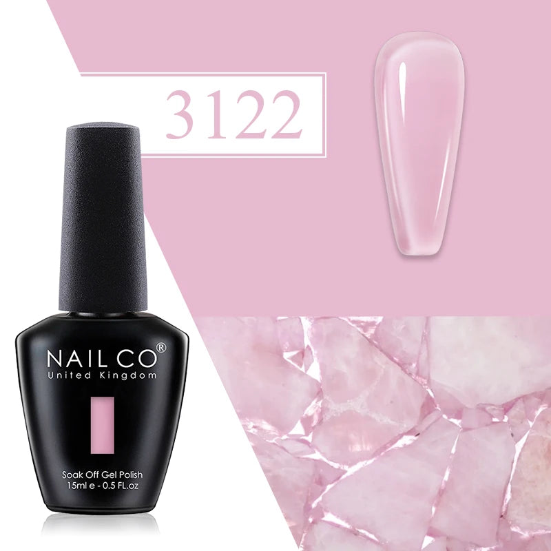 NAILCO Red Gel Nail Polish Wine Purple Semi Permanent Soak Off UV