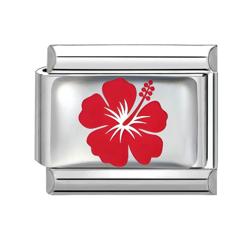 New Y2K Red Series Colorful Love Heart Gift Sun Star Italian Charm Link fit 9mm Stainless Steel Jewelry DIY Making Bracelet Gift Qme Style 39
