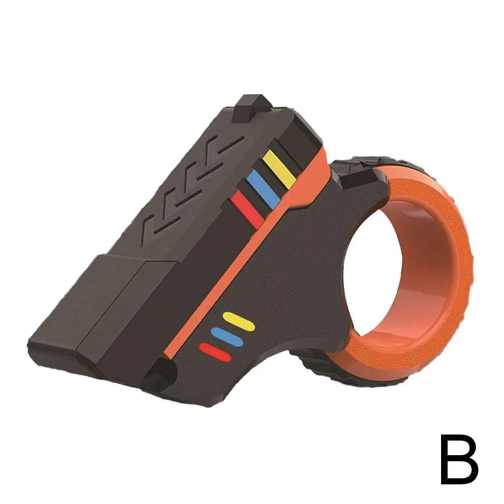 Multi-function Stress Relief Fidget Ring Office Decompress Rotary Finger Sliders Small Pistol Fingertip Toy for Adults Kids Gift Qme B