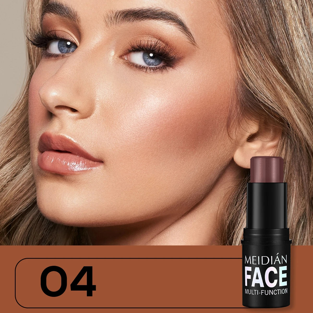 Six-color Blush Lip Cheek Dual-use Stick Makeup Contour Natural Nude Qme 04