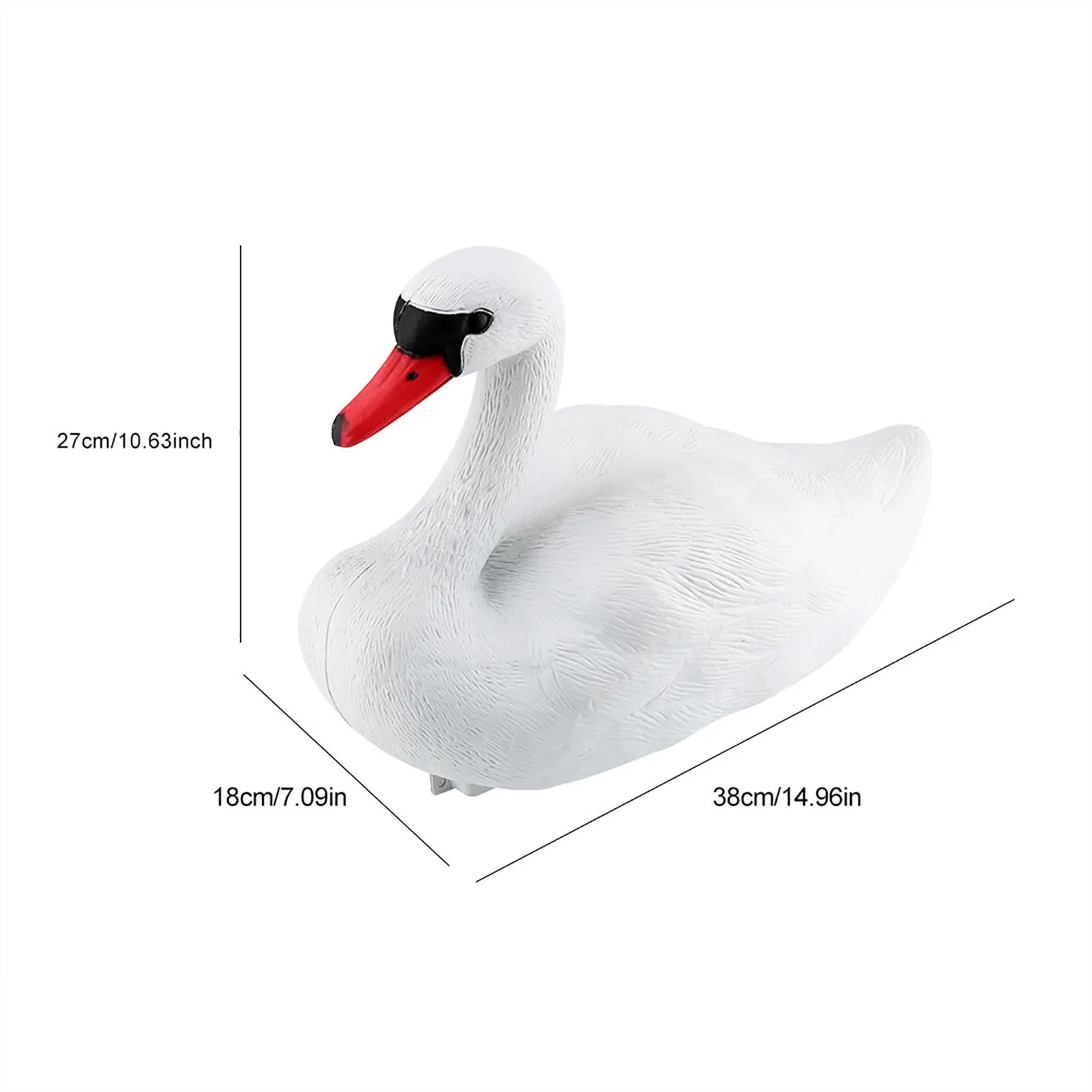 Simulated White Swan Garden Decoration Exquisite Cute Swan Ornament Outdoor Lawn Yard Decorative Statue Home Garden Decor Qme