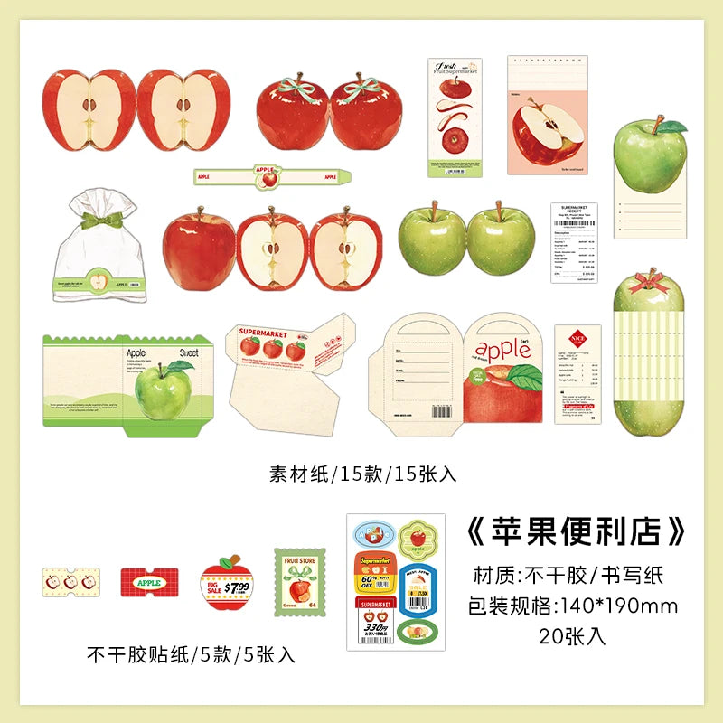 20 pcs Plant Flower Leaf Decorative Sticker Hand Account Material Sticker Pack For Scrapbooking Label Diary Stationery Stickers Qme D4