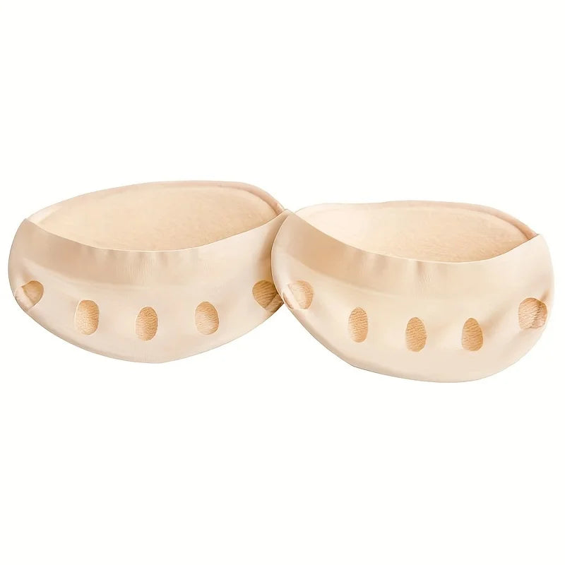 1 pair of foot sweat absorbing invisible split toe sole pads Qme Beige