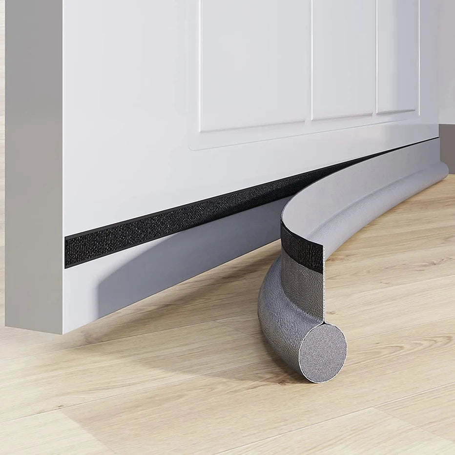 Adjustable Door Bottom Seal Strip Weatherstrip Under Door Draft Stopper Anti-Cold Windproof Gap Blocker House Acoustic Foam Qme Gray 95-96cm
