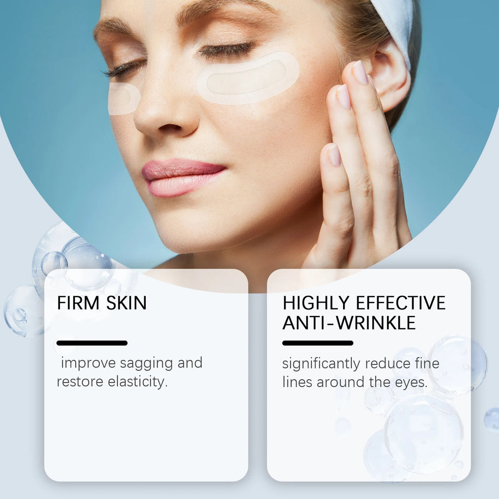 Micro-needle Eye Patch Hyaluronic Acid Anti-Wrinkle Fade Eye Fine Lines Moisturizing 0.25mm Caressing Microcrystals Eyes Patch Qme