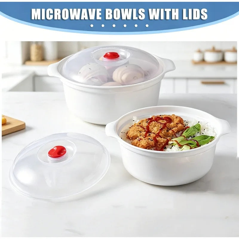 Microwave Heating Bowl Plastic Special Box Heated Fresh-keeping Lid Environmentally Friendly Food-grade Kitchen Tools Qme