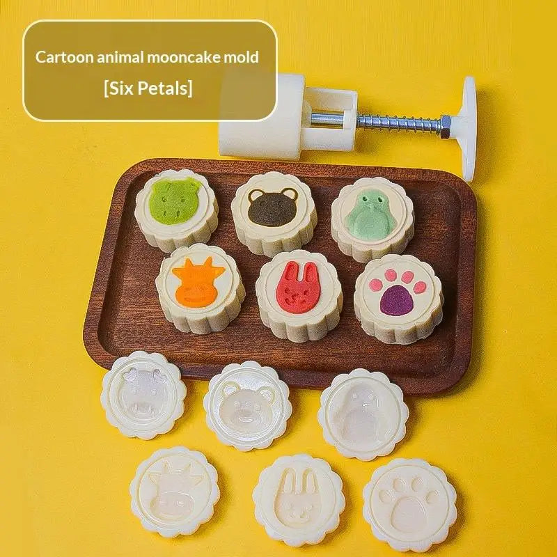 Mooncake Mold Plastic Hand Press Pastry Mung Bean Cake Model Qme 14