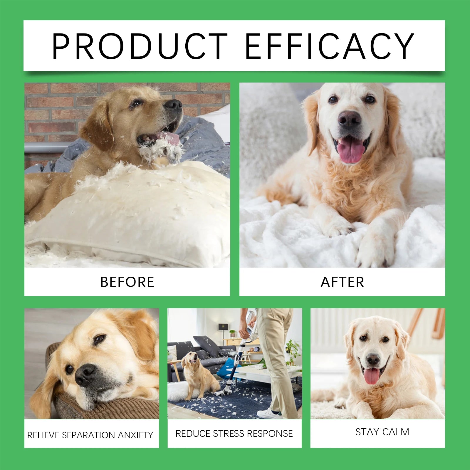Dog Emotion Diffuser Set for Anxiety Relief Home Environment Stress Care Kit to Effectively Reduce Dogs' Pressure Qme