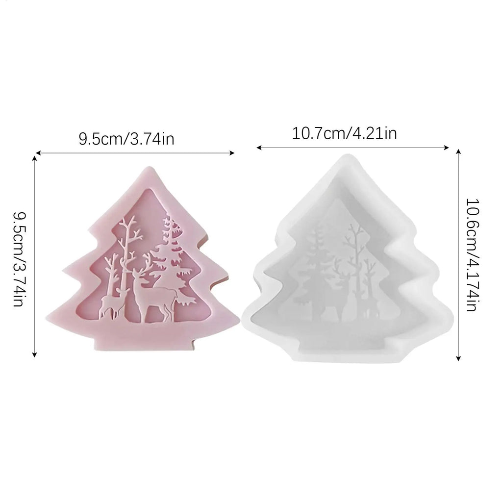 Christmas Silicone Molds Candles Non-stick Soft Mould Child Home Qme