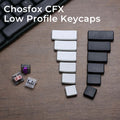 2PCS Chocfox CFX Low Profile PBT Keycaps For Kailh Chocolate Switch Mechanical Keyboard Homing Keys 1.25/1.5/1.7/2/2.25U Keycaps Qme 2.25U black