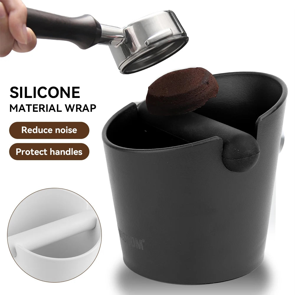 CF WISDOM Coffee Knock Box Espresso Grounds Bin Durable Anti-slip Qme