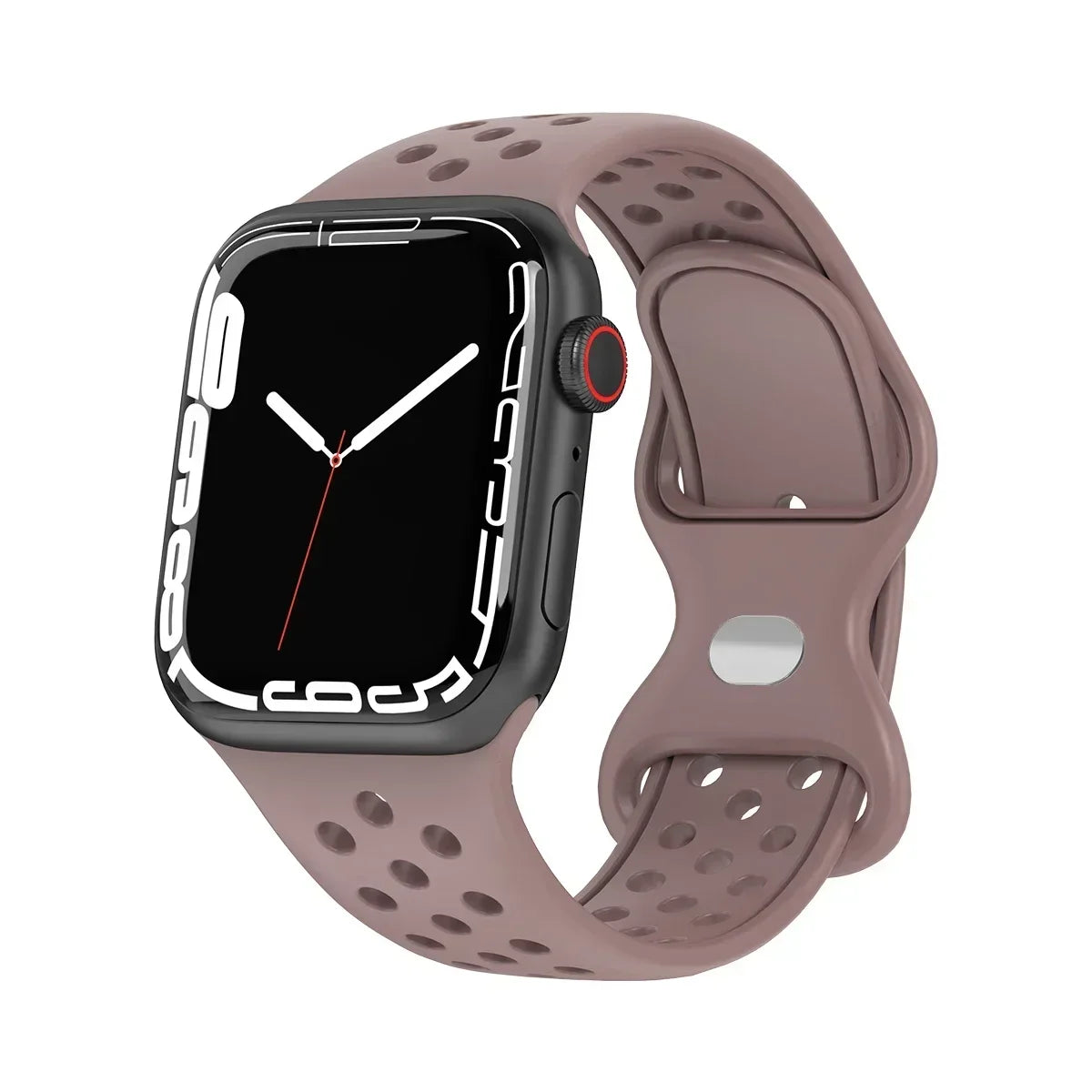 Silicone Strap for Apple Watch Band Ultra 2 49mm 38mm 42mm Sport Bracelet iWatch Series 9 8 7 41mm 45 mm 7 6 SE 5 4 3 44mm 40mm Qme SmokePu 38MM 40MM 41MM