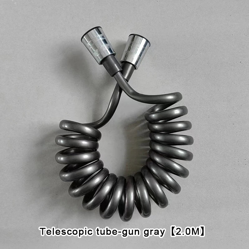Toilet Spray Nozzle Bidet Hose Telescopic 1.5/2 Meter Spring Inlet Hose Telephone Line Shower Head Hose Qme Dark Grey