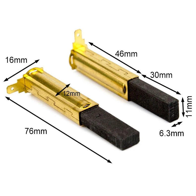 2PCS Vacuum Cleaner Motor Carbon Brush 6.3*11*30MM Fitment For HVR200 HVR200-22 HVR200A HVM200 HVM200A Replacement Qme