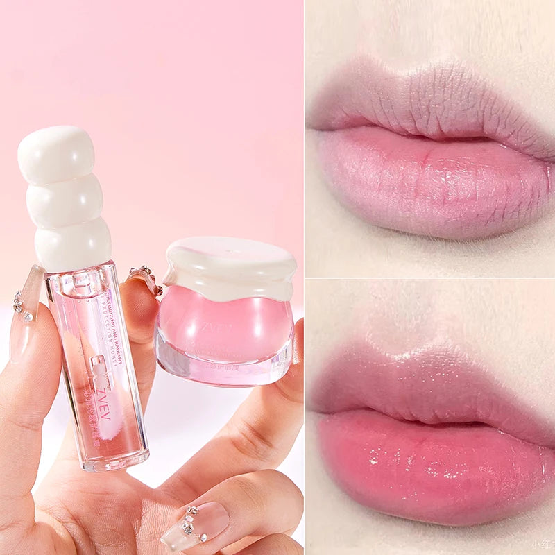 Refreshing Light Lip Care Set- Moisturizing Hydrating Gloss Qme