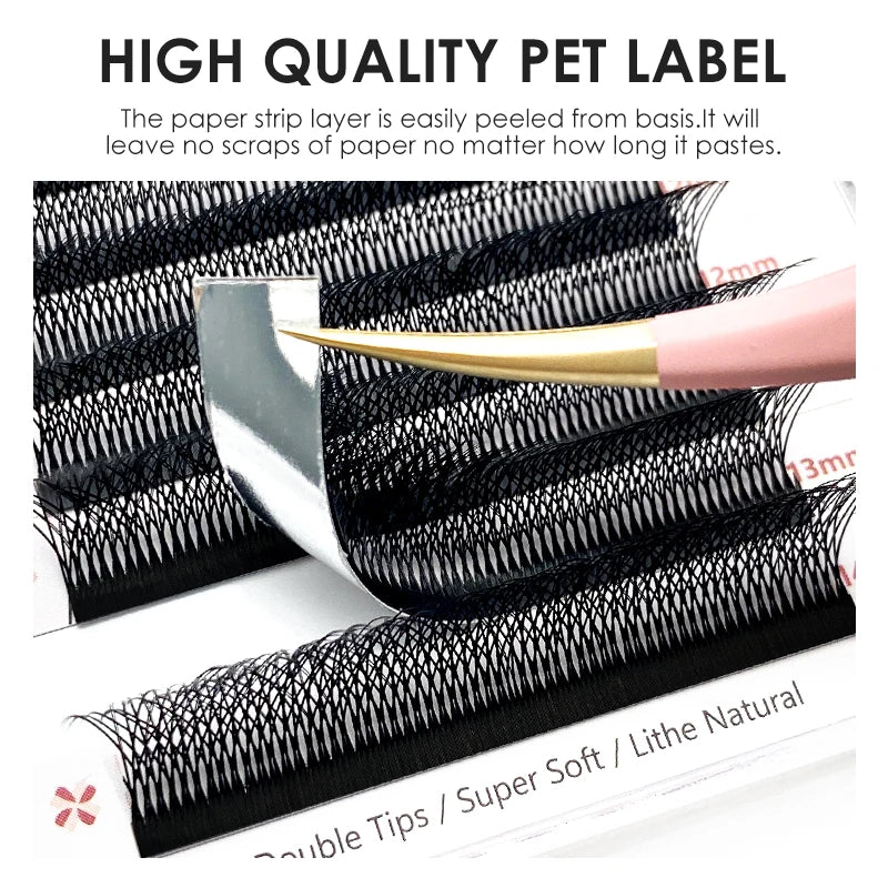 NATUHANA Double W-shape Premade Volume Fans 3D 4D 5D Eyelash Qme