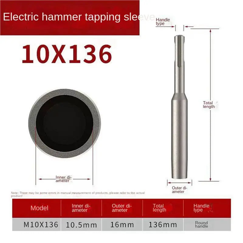 A02F-3Pc SDS Plus Ground Rod Driver 10Mm Earth Stake Hammer Drill Grounding Rod Metal Ground Rod Driver Power Tool Qme