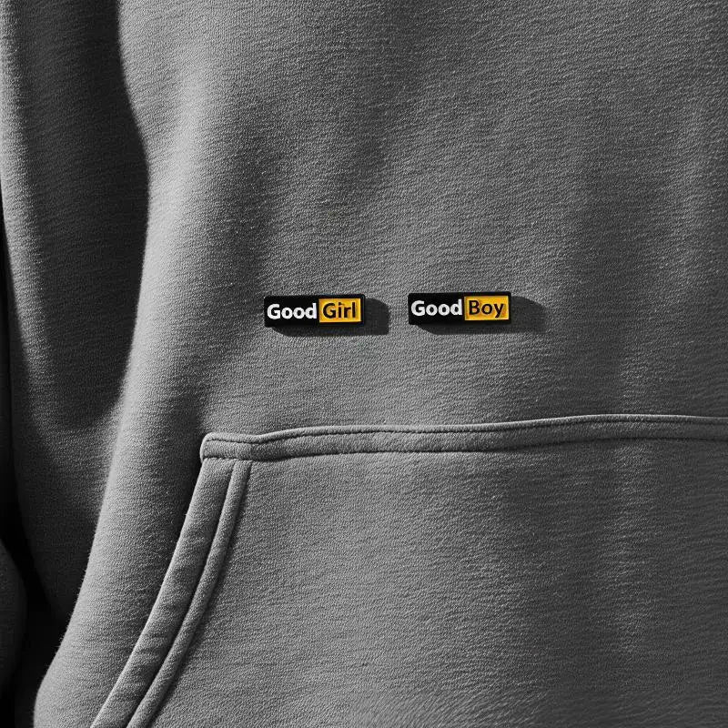 Good Boy & Girl Identity Enamel Pin Fun Unisex Fashion Accessory Daily Wear Jewelry Gift For Friend Stylish Clothing Decoration Qme
