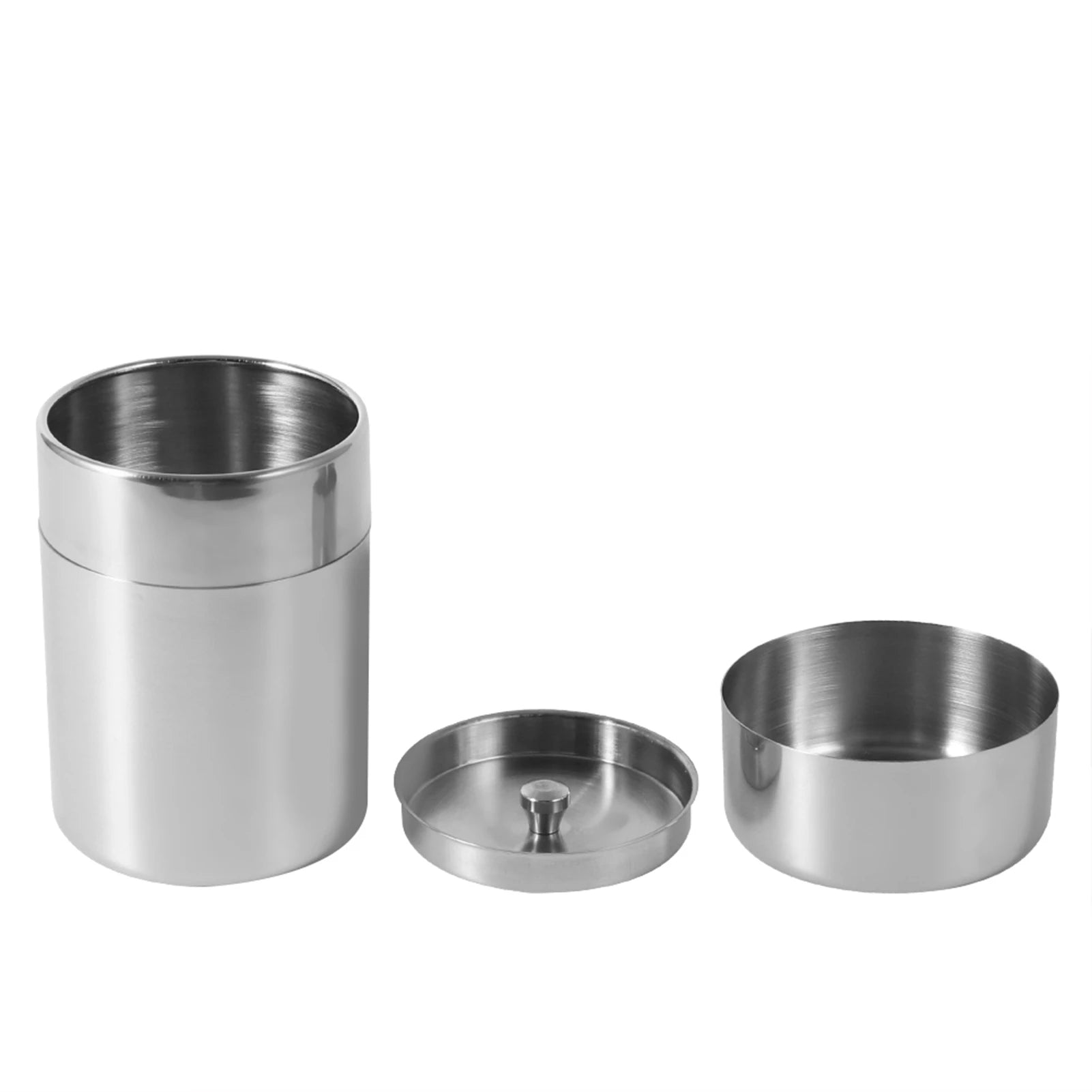 Stainless Steel Tea Tin Canister Airtight Storage Container for Tea Coffee Sugar Spice Kitchen Food Storage Jar Organizer Qme S