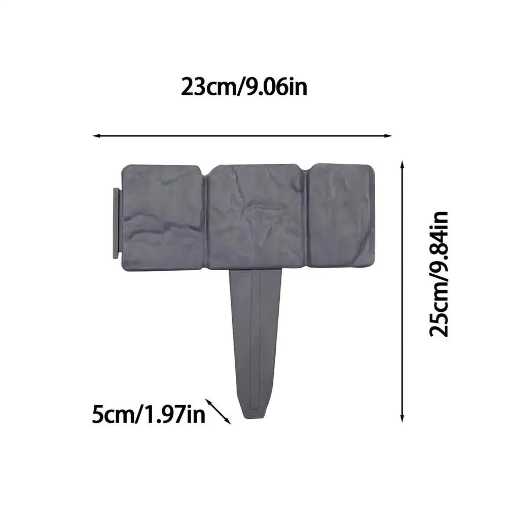 Imitation Stone Garden Fence Faux Artificial Decorative Brick Edging Qme China Mainland Black