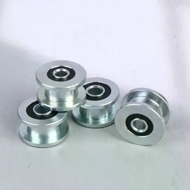 1 M8 M10x35x20mm H-groove Pulley Belt Groove Roller 6000-2RS Bearing Qme