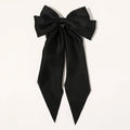 Women Girl Large Bow Hairpin Korean Headbands Big Bowknot Barrettes Qme black