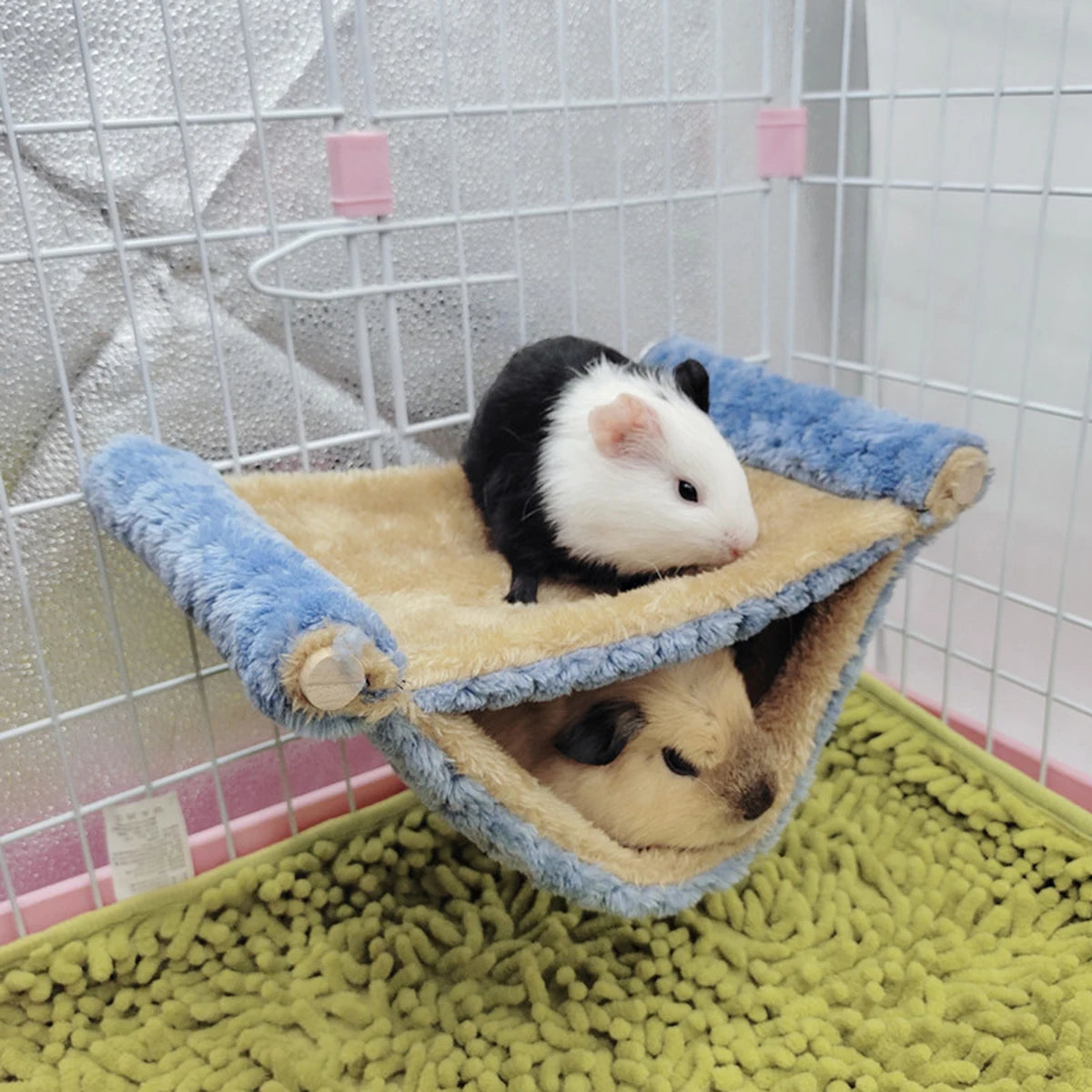 Guinea Pigs Hamster Warm Hammock Honey Possum Squirrel Hanging Nest Bed Gold Silk Bear Chinchillas Jumping Pet Toy Qme