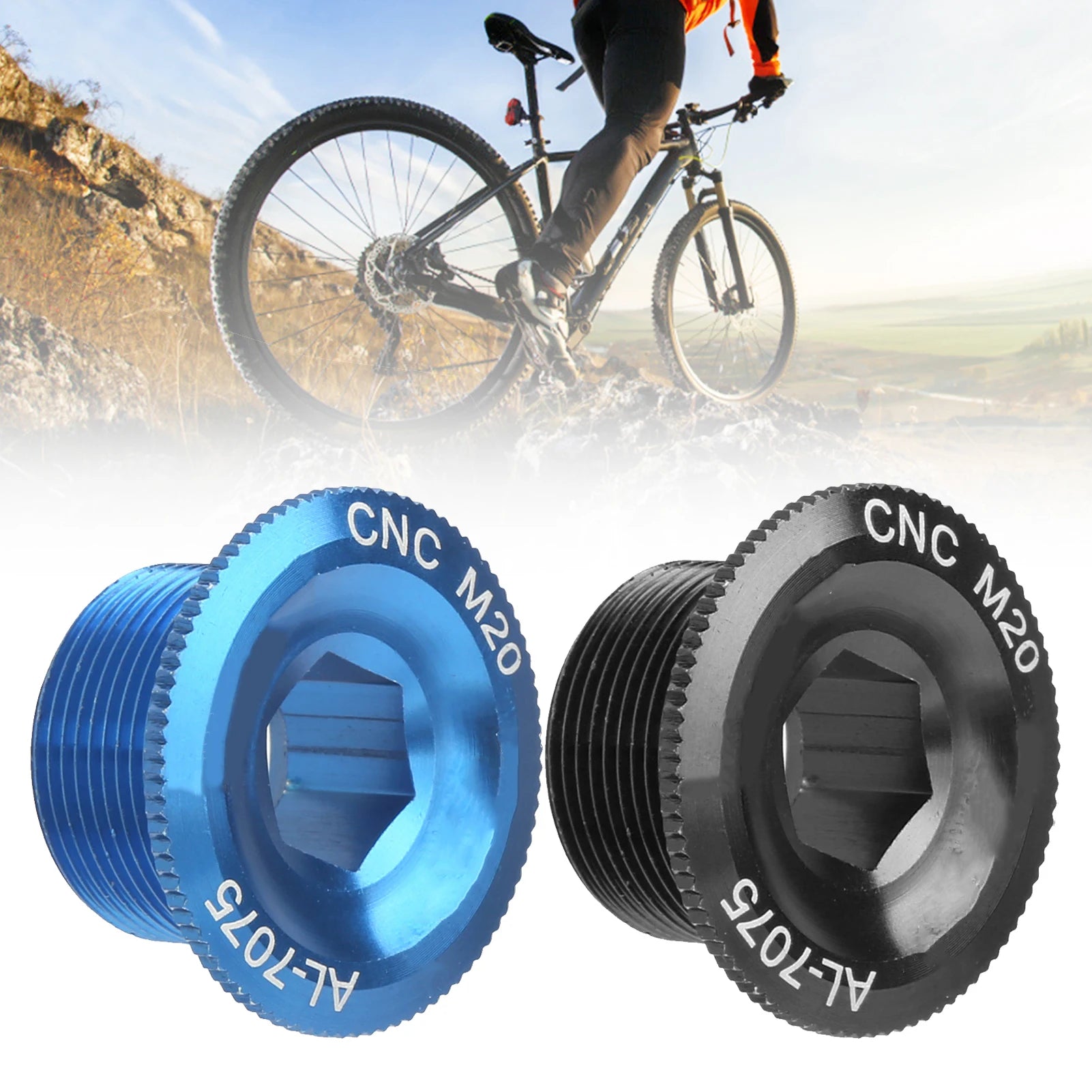 Mountain Bike Crank Arm Fixing Bolts Aluminum Alloy Crankset Screw Cover Crank Arm Fixing Bolts Bike Crank Arm Bolts Qme