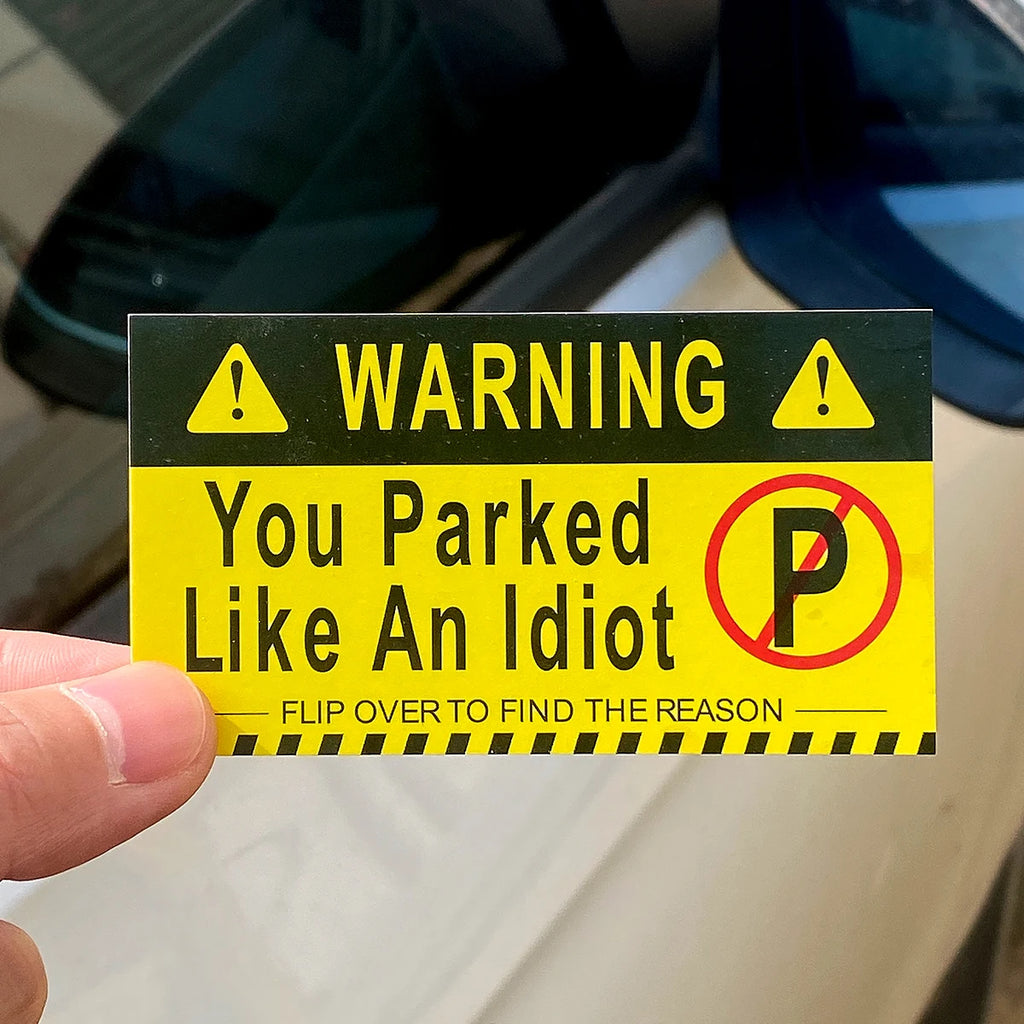 50 Pieces Bad Parking Cards You Parked Like an Idiot Funny Cardboard Parking Violation Cards with Multiple Violation Reasons Qme
