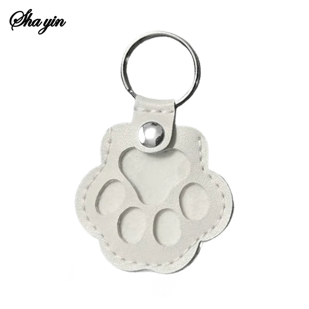 Pet Hair Storage Keychain, Dog Paw Photo, Cat And Dog Hair Bag, Commemorative Storage Bag, Commemorative Item Qme White
