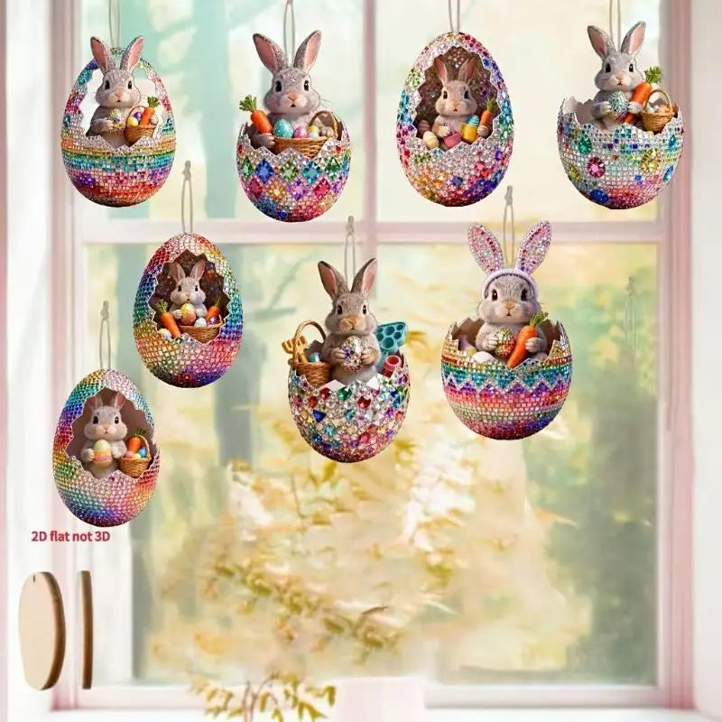 DIY Craft Easter Simulation Egg Decorative Artificial Hanging Qme