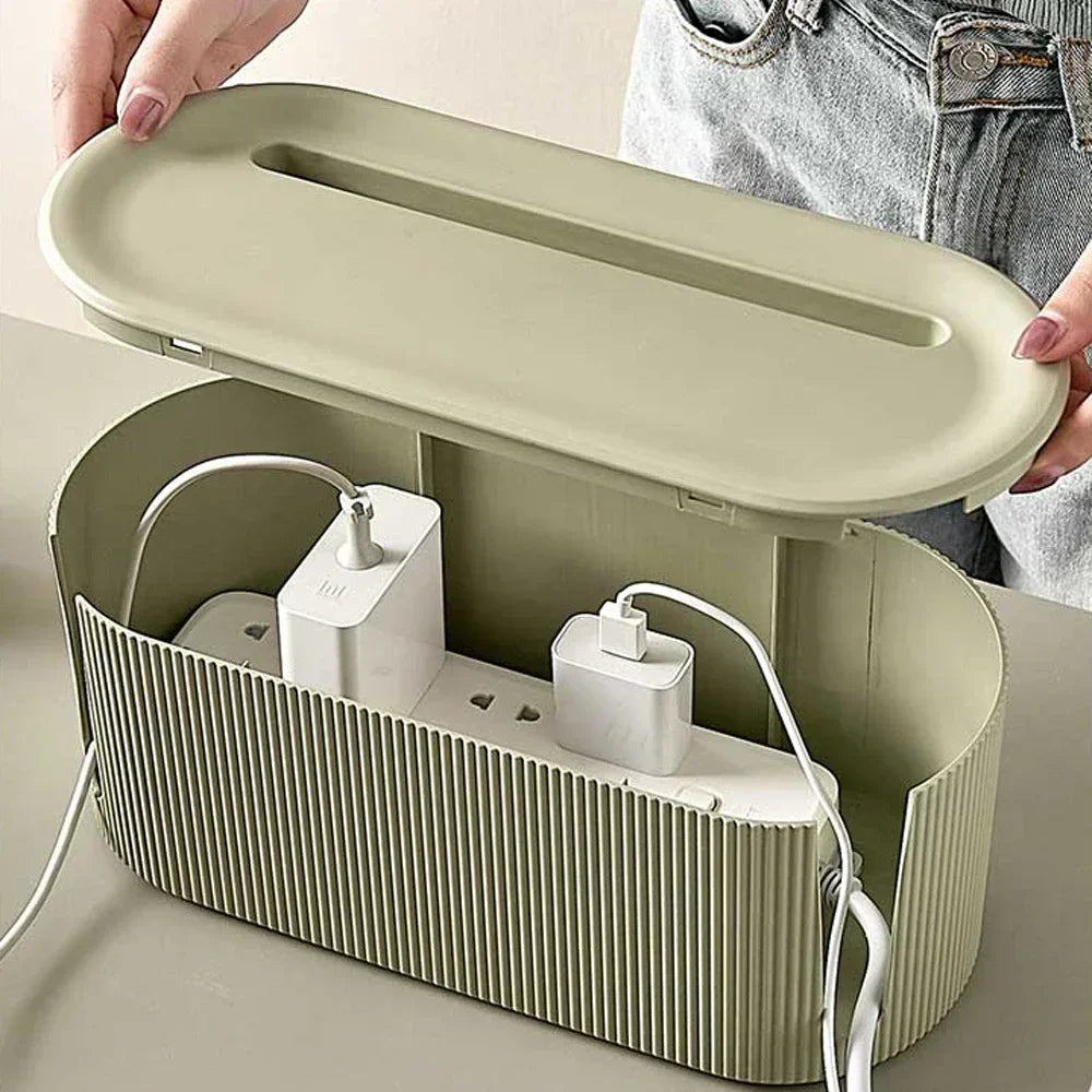 2024 Nordic Plug Board Storage Box Cable Wire Organizer Case Socket Wireless WiFi Router Bracelet Desktop Data Line Holder Shelf Qme