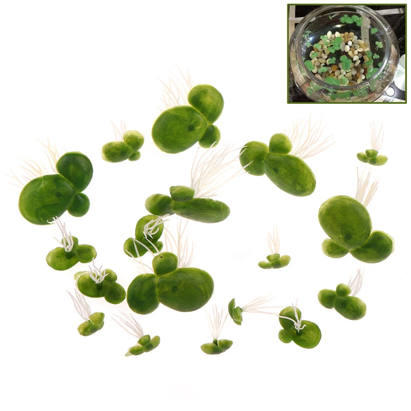 Water Floating Duckwees Float Root Plastic Artificial Duckweeds Qme one size