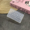 Cartoon Butterfly Button Key Lock Silicone Nail Stamping Mold Qme A1