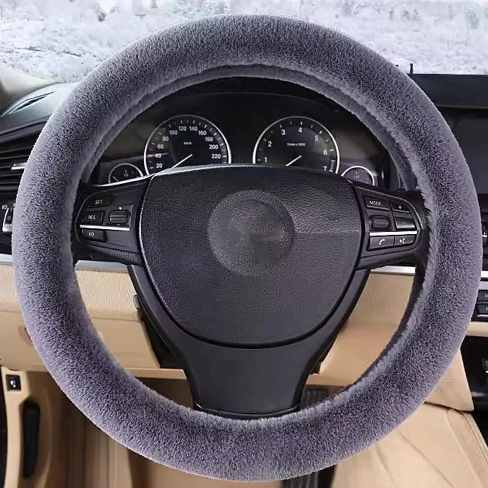 Winter plush steering wheel cover 10.24Inch Plush Protector universal steering wheel coverr for automobiles Qme